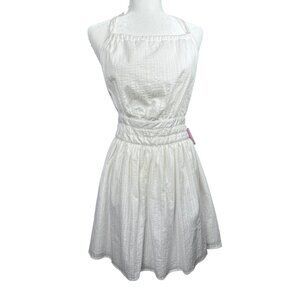 Wild Fable Halter Mini Dress Large White Cotton‎ Graduation Summer Boho Resort